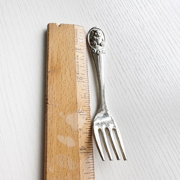 C.R. Gibson Teddy Bear Silver Plated Baby Fork - Picture 4 of 6